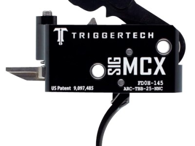 TriggerTech ARCTBB25NNF Adaptable  Two-Stage Flat Trigger with 2.50-5 lbs Draw Weight & Black PVD Finish for Sig MCX