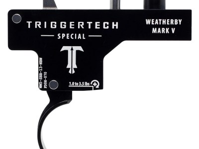 TriggerTech WM5SBB13NBW Special  Single-Stage Curved Trigger with 1-3.50 lbs Draw Weight & Black PVD Finish for Weatherby Mark V
