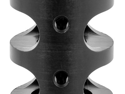 TacFire MZ10023BN Compact Compensator Black Nitride Steel with 5/8″-24 tpi Threads, 2.50″ OAL & 1″ Diameter for 308 Win AR-10