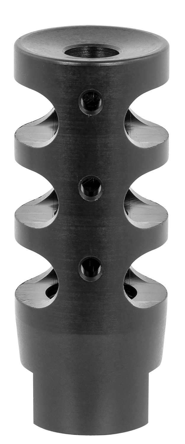 TacFire MZ10023BN Compact Compensator Black Nitride Steel with 5/8″-24 tpi Threads, 2.50″ OAL & 1″ Diameter for 308 Win AR-10