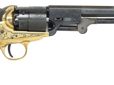 Traditions FR185118 1851 Navy Break Open 44 Cal #11 Percussion 7.50″ 6 Shot Brass Engraved Frame Blued Engraved Barrel Blued Cylinder Walnut Grip