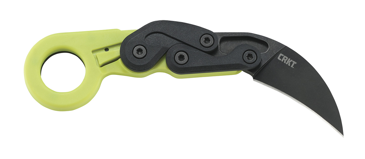 CRKT 4041G Provoke Zap 2.47″ Folding Plain Black Stonewashed 4116 Stainless Steel Blade/Bright Green Grivory Handle Includes Pocket Clip