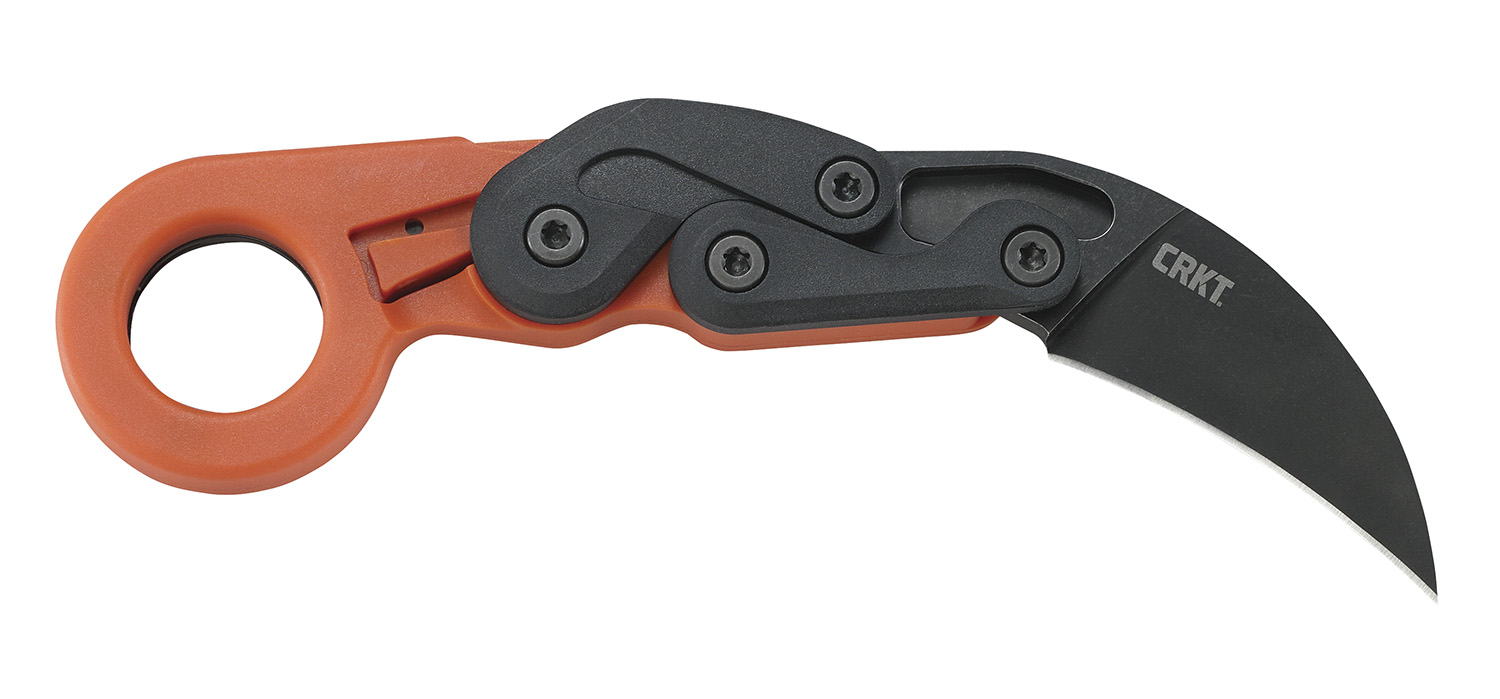 CRKT 4041O Provoke  2.47″ Folding Plain Black Stonewashed 4116 Stainless Steel Blade/Orange Grivory Handle Includes Pocket Clip