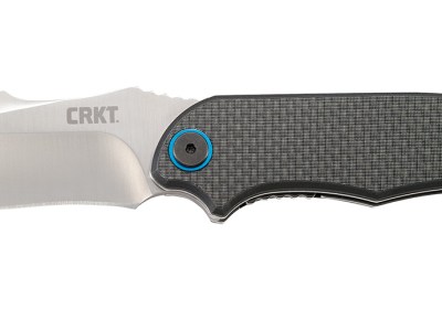 CRKT 7920 P.S.D.  3.63″ Folding Plain Satin 4116 Stainless Steel Blade/ Black Carbon Fiber/G10 Handle Includes Pocket Clip