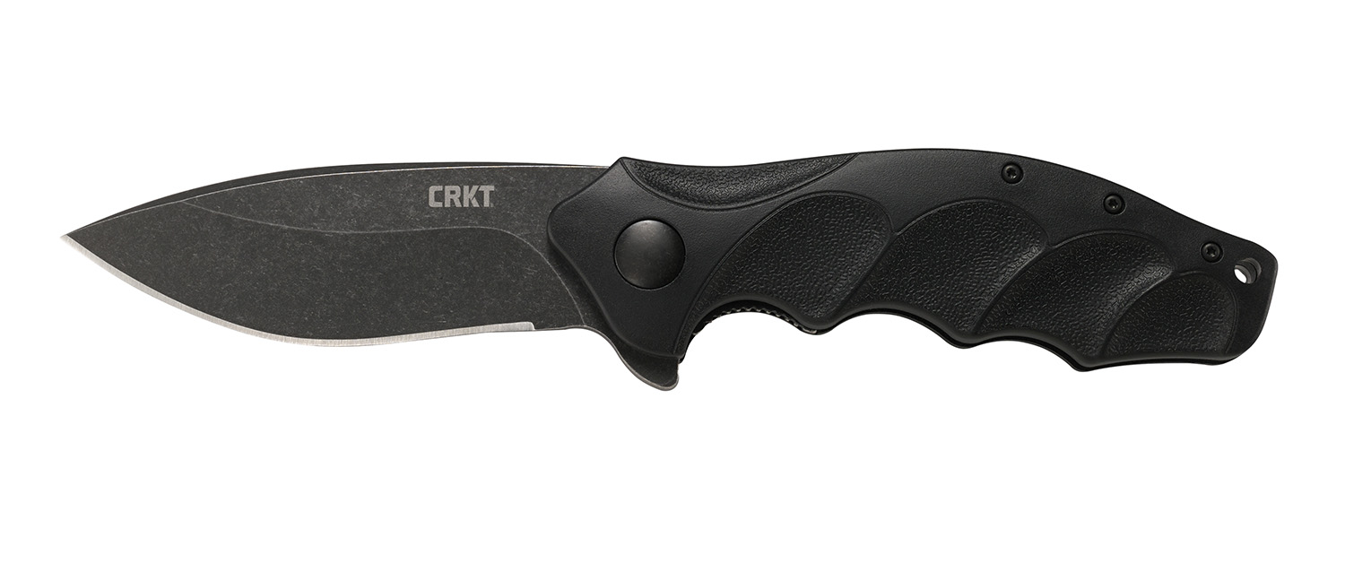 CRKT K221KKP Foresight Assisted 3.53″ Folding Modified Drop Point Plain Black Stonewashed 4116 Stainless Steel Blade/ Black Contoured GRN Handle Includes Pocket Clip