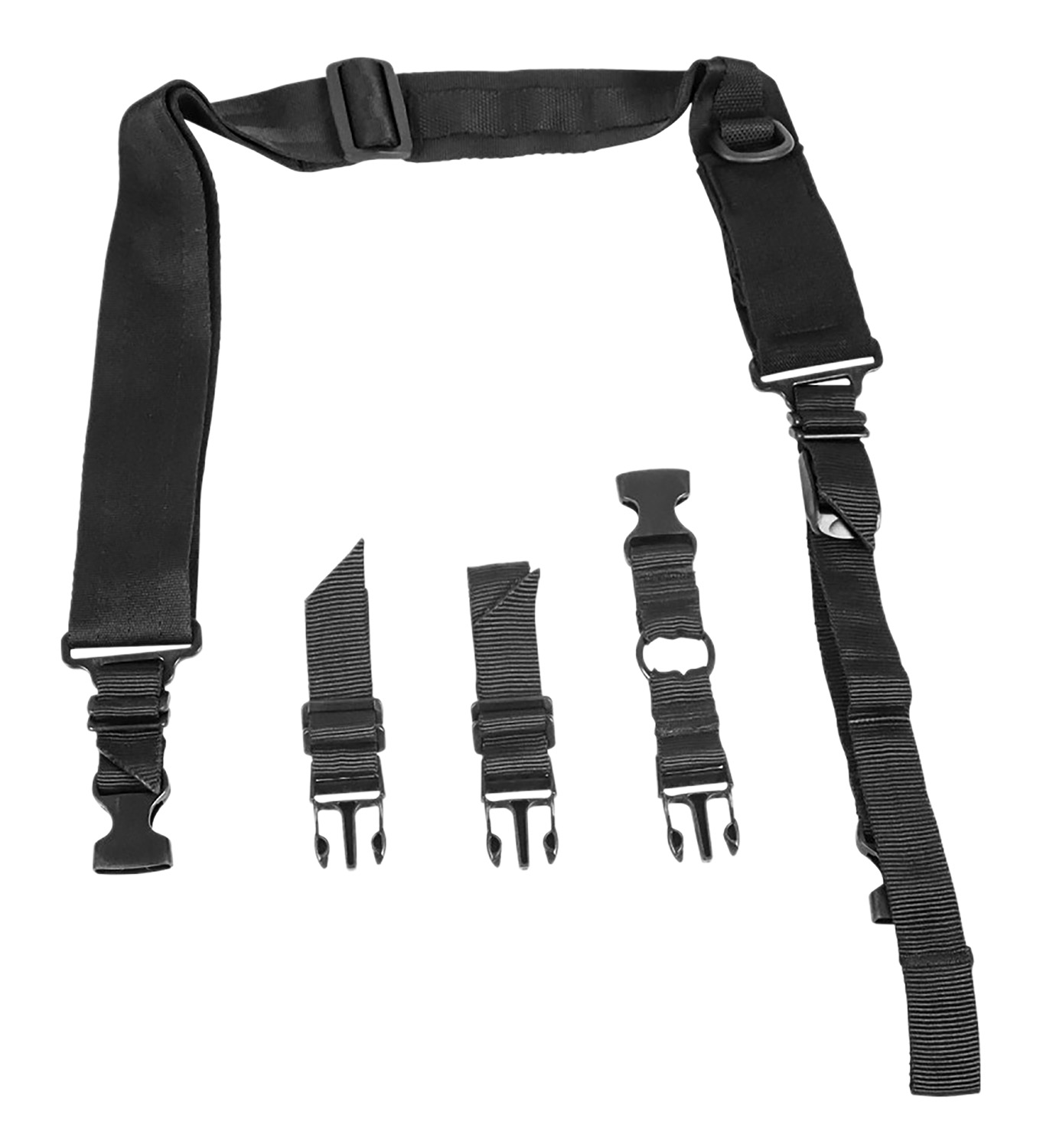 NcStar AARS2PB VISM Sling Black Nylon Strap w/Elastic Shock-Cord 55″-72″ OAL Adjustable Bungee