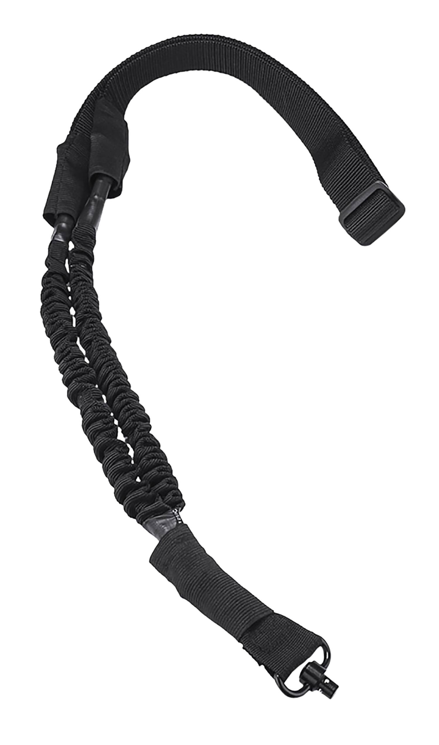 NcStar AQDBS1B VISM 1 Point Sling Black Nylon Strap w/Elastic Shock-Cord 46″-64″ OAL Adjustable Bungee