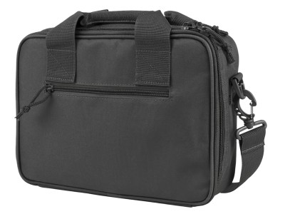 NcStar CPDX2971U VISM Double Pistol Range Bag w/Mag Pouches Heavy Duty Lockable Zippers For Compliance Padded Carry Handles Adjustable Shoulder Strap Urban Gray