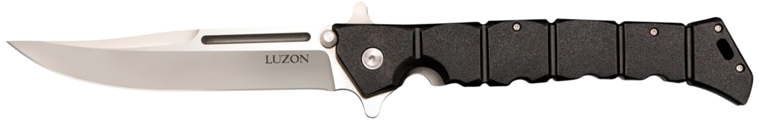 Cold Steel CS20NQX Luzon  Large 6″ Folding Plain 8Cr13MoV SS Blade/Black GFN Handle Features Safety Switch Includes Pocket Clip