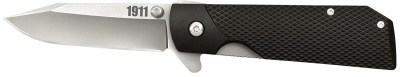 Cold Steel CS20NPJAA 1911  3″ Folding Clip Point Plain 4034 SS Blade/Black Checkered Griv-Ex Handle Includes Pocket Clip