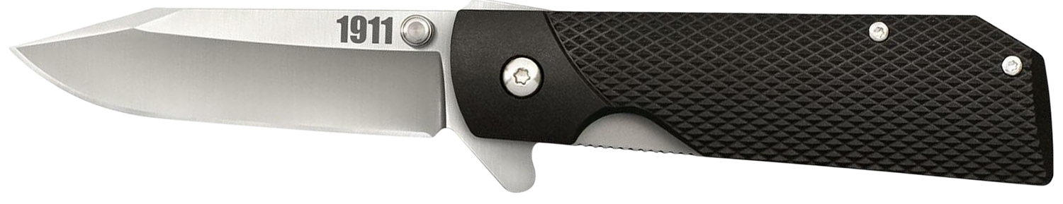 Cold Steel CS20NPJAA 1911  3″ Folding Clip Point Plain 4034 SS Blade/Black Checkered Griv-Ex Handle Includes Pocket Clip