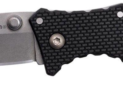 Cold Steel CS7DS Recon 1 Micro 2″ Folding Spear Point Plain Stonewashed 4034 SS Blade/ Black Griv-Ex Handle Includes Pocket Clip