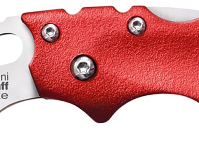 Cold Steel CS20MTR Tuff Lite Mini 2″ Folding Sheepsfoot Plain 4034 Stainless Steel Blade/ Red Griv-Ex Handle Includes Pocket Clip