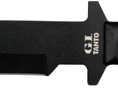 Cold Steel CS80PGTK G.I.  7″ Fixed Tanto Plain Black Rust Resistant Finish 1055 Carbon Steel Blade/Black Polypropylene Scales Handle Includes Sheath