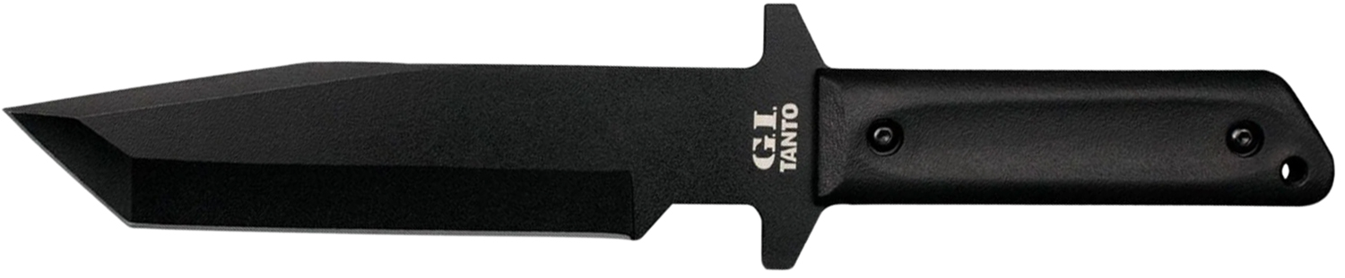 Cold Steel CS80PGTK G.I.  7″ Fixed Tanto Plain Black Rust Resistant Finish 1055 Carbon Steel Blade/Black Polypropylene Scales Handle Includes Sheath