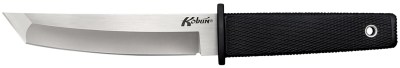 Cold Steel CS17T Kobun  5.50″ Fixed Tanto Plain AUS-8A SS Blade/Black Deep Checkered Kray-Ex Handle Includes Belt Clip/Sheath