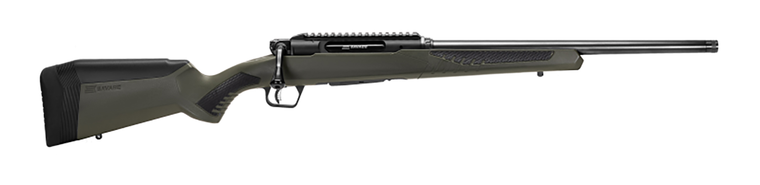 Savage Arms 57656 Impulse Hog Hunter Full Size 300 Win Mag 3+1 24″ Matte Black Threaded Barrel, Matte Black Aluminum Receiver w/Picatinny Rail, Matte OD Green AccuStock Synthetic Stock, Ambidextrous