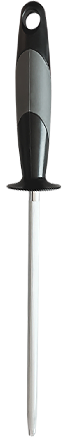 AccuSharp 032C Sharpening Steel  9″ Black Overmolded Rubber Handle Steel