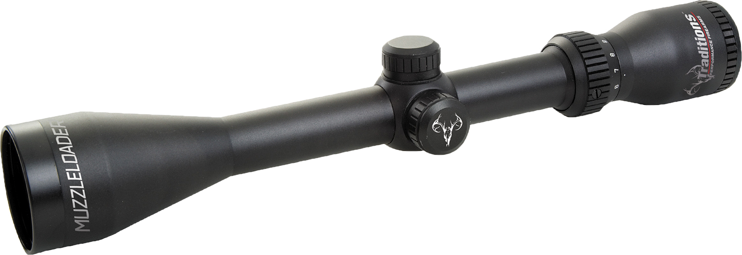 Traditions A1143RIR Muzzleloader Scope  3-9x 40mm Matte Finish Illuminated Range Finding Reticle