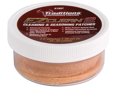 Traditions A1937 EZ Clean 2 Cleaning Patches 45/58 Cal 2.5″ patches 50 Pkg