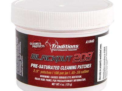 Traditions A1940 Blackout Cleaning Patches 45/54 Cal Muzzleloader 2.5″ Cotton 100 Per Jar