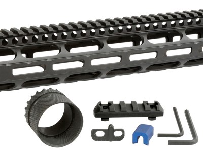 Midwest Industries MICRL30815  Combat Handguard AR-308/LR-308 Black Hardcoat Anodized 15″ 6061-T6 Aluminum