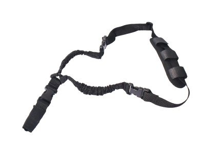 Rukx Gear ATICT1PSB Tactical Single Point Sling Black Nylon Adjustable Bungee