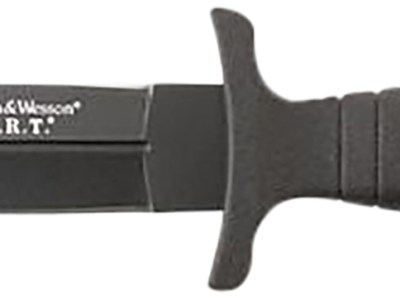 Smith & Wesson Knives SWHRT9BCP H.R.T.  4.75″ Fixed Spear Point Plain 7Cr17MoV High Carbon SS Blade Thermoplastic Rubber Handle 9″ OAL