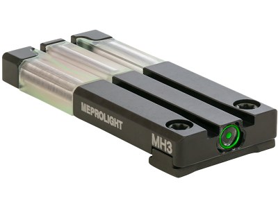 Meprolight USA 631053108 FT Bullseye Rear Sight  Green Tritium/Fiber Optic Glock MOS