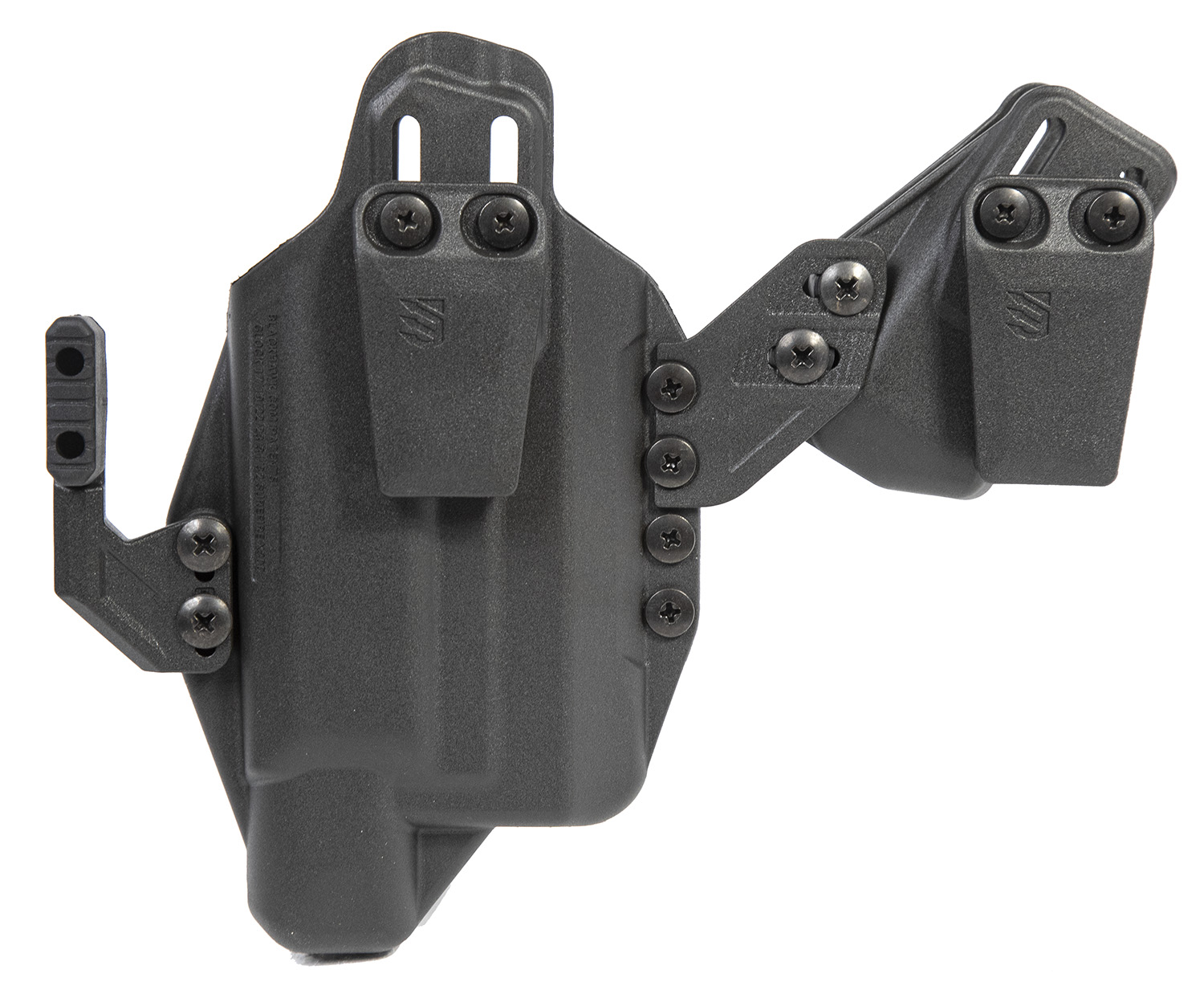 Blackhawk 416702BK Stache  IWB Size 02 Black Polymer Belt Clip Compatible w/Glock 19/23/32/45 Belt 1.50″ Wide Ambidextrous