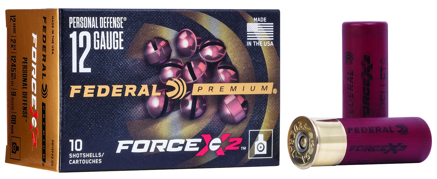 Federal PD12FX200 Premium Force X2 12Gauge 2.75″ 9Pellets 00BuckShot 10 Per Box/25 Case