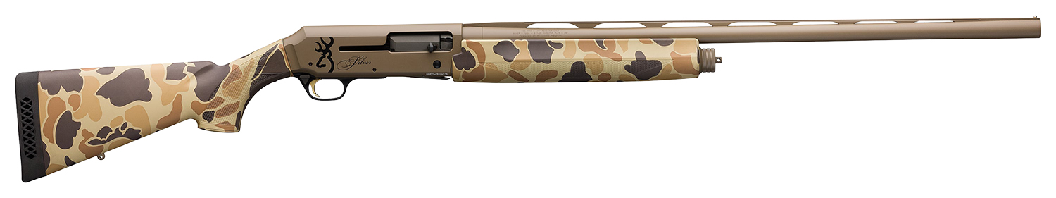 Browning 011430204 Silver Field 12 Gauge with 28″ Barrel, 3.5″ Chamber, 4+1 Capacity, Flat Dark Earth Cerakote Metal Finish & Vintage Tan Camo Synthetic Stock Right Hand (Full Size)