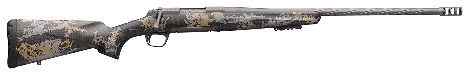 Browning 035540288 X-Bolt Mountain Pro 28 Nosler 3+1 26″ MB Fluted Tungsten Gray Cerakote Accent Graphic Black Carbon Fiber Stock Right Hand (Full Size)