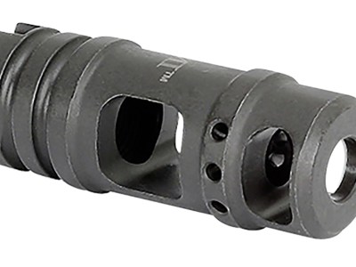 Midwest Industries MIMB6 Muzzle Brake  Black Phosphate Steel with M14x1 LH Threads for 30 Cal AK-Platform