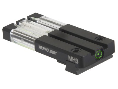 Meprolight USA 631163108 FT Bullseye Rear Sight Green/Tritium Fiber Optic, Black Frame, Fits Sig Sauer P365, Dovetail