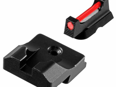 TruGlo TGTG132CZ Fiber-Optic Pro  Red/Fiber Optic Front Sight-Black/Blank Optic Rear Sight CZ 75