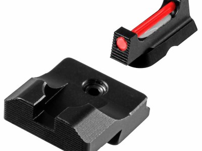 TruGlo TGTG132MP Fiber-Optic Pro  Red/Fiber Optic Front Sight-Black/Blank Optic Rear Sight Smith & Wesson M&P