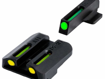TruGlo TGTG131NT1Y TFO  Green/Tritium/Fiber Optic Front Sight-Yellow/Tritium/Fiber Optic Rear Sight 1911 Government