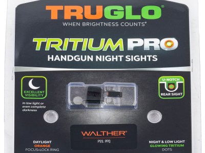 TruGlo TGTG231W1C Tritium Pro  Black | Green Tritium Orange Outline Front Sight Green Tritium Rear Sight