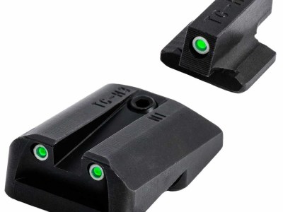 TruGlo TGTG231N2W Tritium Pro  Black | Green Tritium White Outline Front Sight Green Tritium Rear Sight