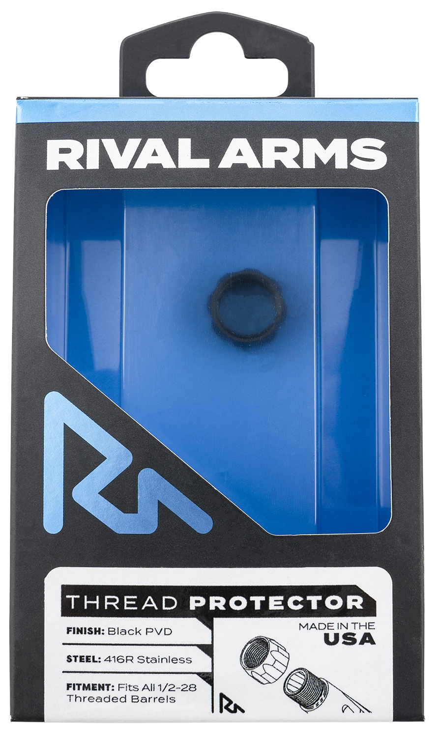 Rival Arms RARA300001A Thread Protector  9mm Luger Black PVD 416R Stainless Steel 1/2″-28 tpi