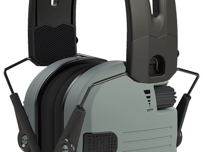 Walker’s GWPRSEMRHBGY Razor Tacti-Grip 23 dB Over the Head Battleship Gray/Black Polymer