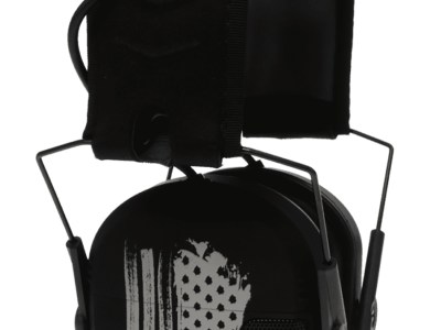 Walker’s WPRSEMFSFLG Razor Slim Electronic Freedom Muff 23 dB Over the Head Black w/Distressed U.S Flag Polymer