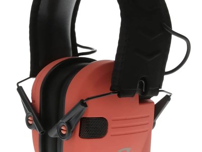 Walker’s GWPRSEMCOR Razor Slim Electronic Muff 23 dB Over the Head Coral/Black Polymer