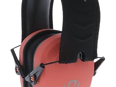 Walker’s GWPRSMPASCOR Razor Slim Passive Muff 27 dB Over the Head Coral/Black Polymer