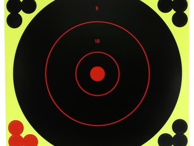 Birchwood Casey TDSNC812PK Target Dispenser  Adhesive Paper 8″ Bullseye Includes Pasters 12 PK