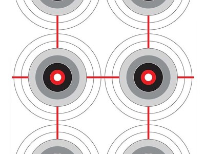 Birchwood Casey 37063 EZE-Scorer  Bullseye Paper 12″ x 18″ Black/White Pkg of 100