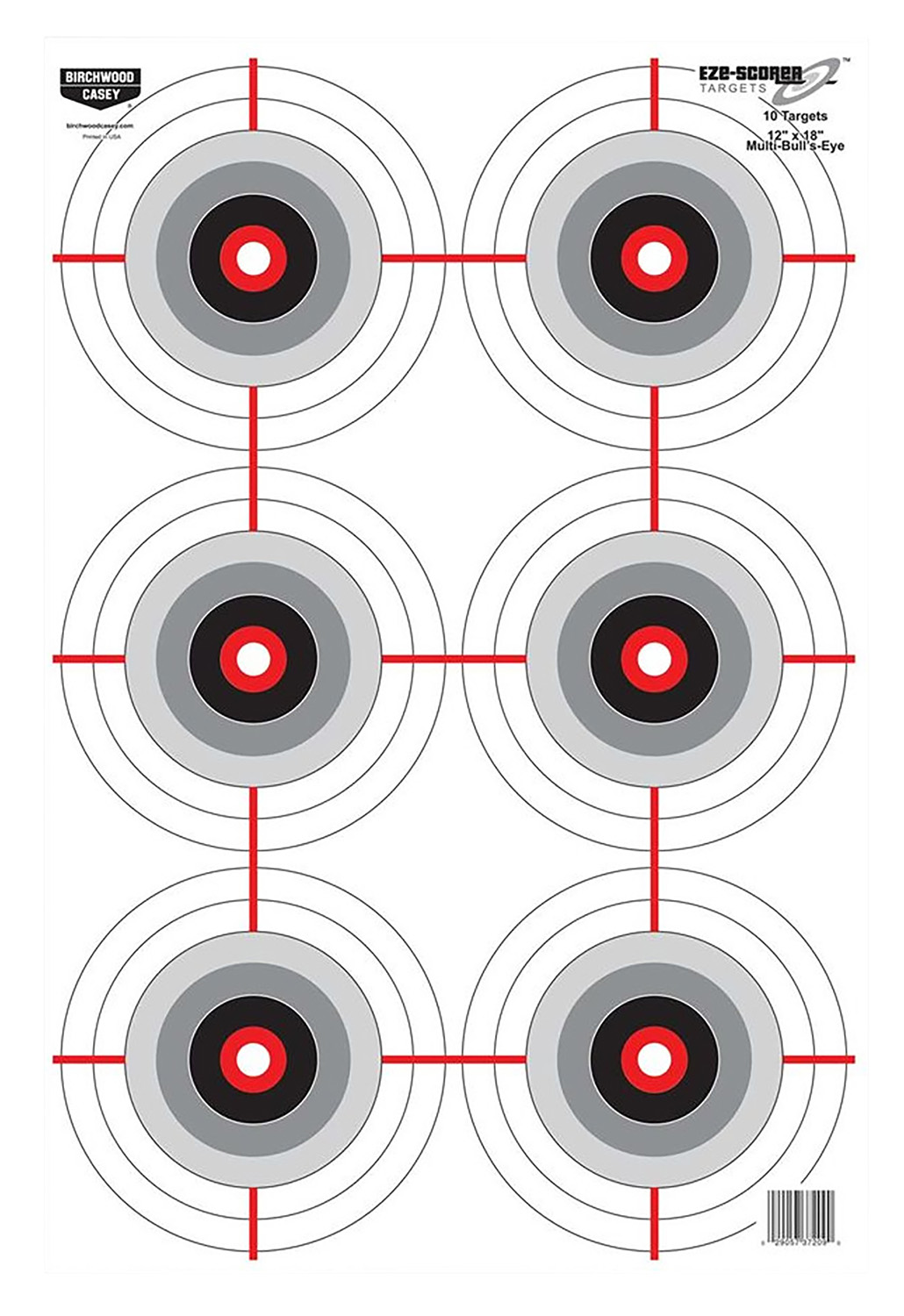 Birchwood Casey 37063 EZE-Scorer  Bullseye Paper 12″ x 18″ Black/White Pkg of 100