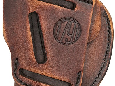 1791 Gunleather 4WH1VTGR 4-Way  IWB/OWB Size 01 Vintage Leather Belt Clip Fits 1911 3-4″ Right Hand