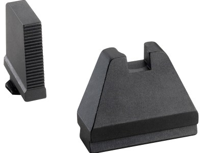 AmeriGlo GL808 Optic Compatible Sight Set for Glock  9XL Tall Serrated Front Sight-Black Rear Sight